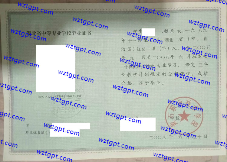 黄石职业技术学院<a href='http://wztgpt.com/' target='_blank'><u>中专毕业证样本</u></a>