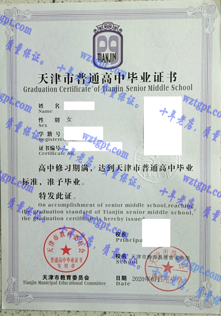 天津市静海县唐官屯中学<a href='http://wztgpt.com/' target='_blank'><u>毕业证样本</u></a>